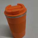 Coffee Travel Mug 12oz Insulated Coffee Mug with Lid Portable Spill-Proof Coffee Mug No Handle Reusable Stainless Steel Cup Keeps Cold and Hot Suitable for Car, Daily, Travel and Gifts (Orange)