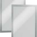 Durable Duraframe Self-Adhesive Magnetic Frame Silver - Tabloid Size 11" x 17" - Document Frame for Internal Signage - Self-Adhesive Attachment - Pack of 2