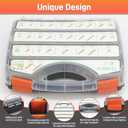 924Pcs Grade 8 Bolts and Nuts Assortment Kit, 1/4-20, 5/16-18, 3/8-16, 1/2-13 Heavy Duty Hex SAE Assorted Bolts Nuts and Washers Kit, Carbon Steel Machine Hardware Screw Sets with Case