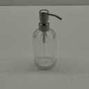 Rail19 Fluted Glass Nouveau Soap Dispenser with Metal Soap Pump - Lotion & Liquid Hand Soap for Kitchen and Bathroom, 12oz (Farmhouse Stainless)