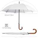 52" Large Stick Umbrella, Windproof, Big Size For Rain, Heavy Duty Umbrellas, Paraguas, Wind Resistant For Women Mens, Automatic Imbrella Adults