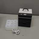 Portable Air Conditioners Fan, Anti-leakage Water Mini Air Cooler with 3 Speeds, Personal Ice Air Conditioner for Room Desk Office Home Tent (White)