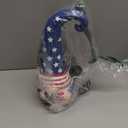 Patriotic Gnome Statue with Solar Lights 4th of July Large Garden Sculptures Red White and Blue Gnome Outdoor Patio Lawn Yard Garden Decor Gifts 4th of July Gnome 250th Anniversary Decoration