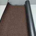 Front Door Mat Indoor Outdoor Entrance 30"x17", Ribbed Non Slip Mat, Absorbent Dirt Moisture Trapper Waterproof Rubber Backing Doormats, Low Profile Washable Front Doormat Floor Mat, Brown