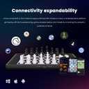 Chessnut Move Robotic Chessboard with Plastic Pieces, Self-Moving Pieces Simultaneously, Full Piece Recognition, Built-in Chess Engine, Voice Control & Video Integration