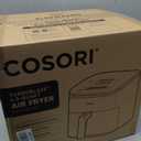 Cosori 9-in-1 TurboBlaze Air Fryer 6 Qt, Premium Ceramic Coating, 90450F, Precise Heating for Even Results, Air Fry, Roast, Bake, Broil, Dry, Frozen, Proof, Reheat, Keep Warm, 120V, Light Gray