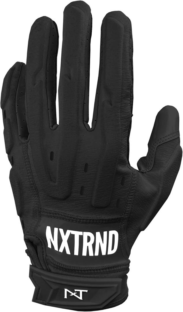 Nxtrnd G3 Pro Padded Football Gloves, Sticky Padded Receiver & Lineman Gloves (Medium)