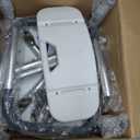 Drive Medical Shower Chair with Back & Padded Arms - Adjustable Height Bath Seat for Safety & Comfort - Lightweight Aluminum Construction- 350 Lb Capacity - White