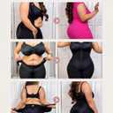 FeelinGirl Fajas Colombianas Moldeadoras Shapewear Tummy Control Postpartum Butt Lifting Body Shaper with Zipper Crotch (Black, M)