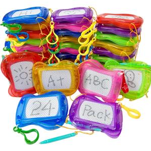 24 pack Mini Magnetic Drawing Board keychain for backpack Erasable Sketch Toys bulk for Kids classroom Christmas gifts rewards party favors Goodie Bag Stocking (24 pcs draw keychain)