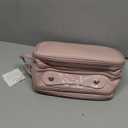 Travel Makeup Bag Women's Large Capacity Cosmetic Portable Organizer Large Opening Waterproof Storage Toiletry Bags Vertical Free-Standing Brush Holder for Easy Access Pink