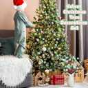 6 Pcs 14 Inch Christmas Tree Picks Velvet Christmas Ornaments Spheres Ball Pick Velvet Xmas Tree Branches Hanging Decoration Wreath Home Office Party Ornament(Pastel)