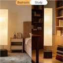 46" Floor Lamp, Solid Wood Base, Xuan Paper Shade