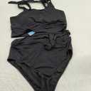 Two Piece High Waisted Swimsuits - Women Tummy Control Bikini Modest Bathing Suit 2PC 2025 (X-Large, Black)