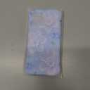 Jusy Compatible with iPhone 12 Pro Max, Colorful Retro Oil Painting Printed Flower Laser Glossy Pattern Cute Curly Wave Phone Case Soft TPU Cover for Girly Women - Blue Flower