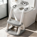 Potty Training Seat, SKYROKU Upgrade Toddler Toilet Seat for Kids Boys Girls, 2 in 1 Potty Training Toilet, Splash Guard AntiSlip Pad Step Stool,New SectorShape Stabilized Base and heavier (Grey)