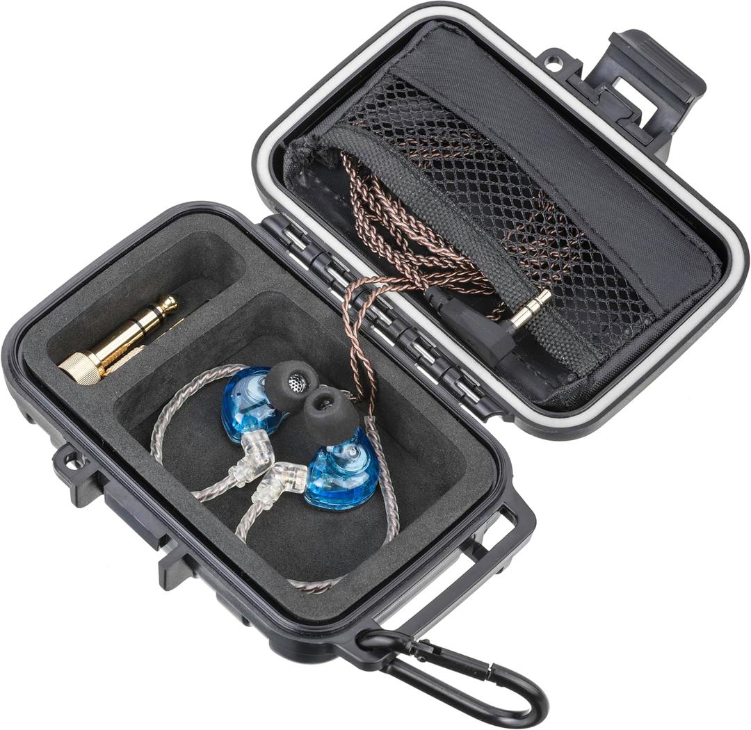 New in Ear Monitor Hard Case - IEM, in Ears, Headphones, Earphones, Earbuds. Suitable for KZ ZS10/ZS10 Pro/ZSN/ZST/ZEX/AS10/AS16/ZSN Pro X/YINYOO CCZ Melody - GIGCASE (Small)