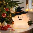 1800mAh Rechargeable Night Light, LED Dimmable Silicone Nightlight for Kids, RGB Color Glow, 30 Mins Timmer Bedside Lamp for Bedroom/Nursery/Decor (Black)