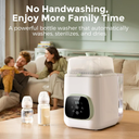 Momcozy KleanPal Pro Baby Bottle Washer, Sterilizer & Dryer - All-in-One Cleaning Machine for Bottles, Pump Parts & Baby Essentials - Time-Saving & Effortless Care (White)