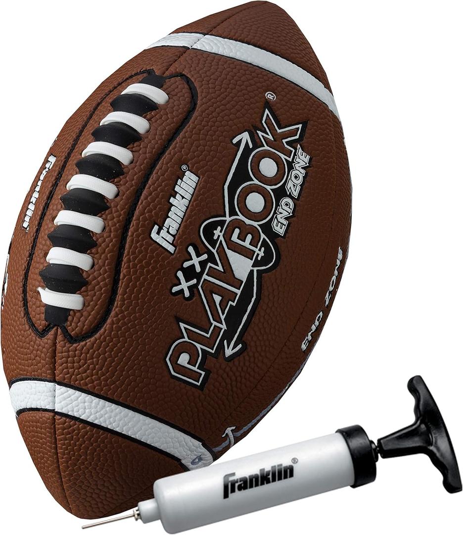 Franklin Sports Youth Football Playbook - Junior Football with Route Diagrams - Small, Perfect for Peewee and Youth (Brown)
