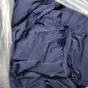 12 Pack Navy Blue Spandex Round Tablecloths for 60 inch Table, Wrinkle Free Stretchy 120inch Fitted 5FT Round Table Cloths Cover with Skirt for Wedding Birthday Party Banquet Events