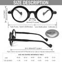 DXYXYO 3 Pack Round Reading Glasses for Women and Men, Stylish Spring Hinge Readers Blue Light Blocking, +2.0
