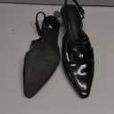 Coutgo Women's Pointed Toe Sandals Slingback Kitten Heel Pumps Slip On Ankle Buckle Dress Shoes (10, Cool Black)