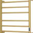 Heated Towel Racks for Bathroom, Wall Mounted Electric Towel Warmer Racks with Timer & Temperature Control, Stainless Steel Towel Heater for Bathroom (Round-Gold, 8 Bars)