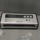 FRESKO Vacuum Sealer Machine with Automatic Bag Detection, 0.2-inch widened heating strip, Compact Food Sealer, Easy to Use, Starter Kit (Large, Silver Black)