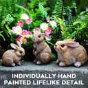 LEGIFO Bunny Decor Yard Decorations Outdoor Set of 3, Bunny Decorations for Home Garden Outdoor Statues, Easter Rabbit Figurines mom Gifts