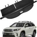 Retractable Cargo Cover Compatible with Toyota Highlander 2014 2015 2016 2017 2018 2019 Waterproof Security Shade Shield Tonneau Cover Luggage Privacy Screen with Extra Canvas Cover