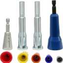 4 Pcs Wire Twister Tool for Drill, Wire Nut Twister Wire Stripper Tool Connector Driver with 1/4" Chuck Cable Quick Stripping Electricians Tools