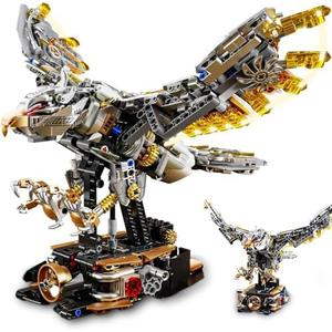 Mechanical Eagle Building Set with Light, Compatible with Lego for Adult, Rotatable Eagle Building Blocks, Gift for Girls Boys Teens Age 12+ (1168 PCS)