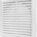 Vent Systems 6" Duct - 8" x 8" Outside Inch Air Vent Cover - Bathroom Exhaust Vents Pipe - White Louvered Outdoor Dryer Vent Cover - White 150 mm 200 x 200 mm (6" - White)