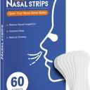 60Pcs Nasal Strips for Snoring, Nose Strips for Breathing, Snore Strips for Men & Women, Helps Reduce Snoring & Improves Sleep (Clear)
