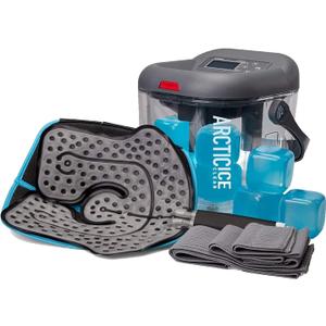 Circulating Cold Water Therapy Kit Gen 2  Ice Machine with Universal Pad 3-Strap Wrap and 4 Cold Cubes (Arctic Ice Clear Kit)