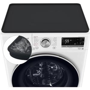 Washer and Dryer Covers, 27 x 27" Washer and Dryer Top Protector Non-slip Washing Machine Cover Silicone Rubber Mat Support Heat Washer Dryer Top Covers for Laundry Kitchen Home (1PC Black)