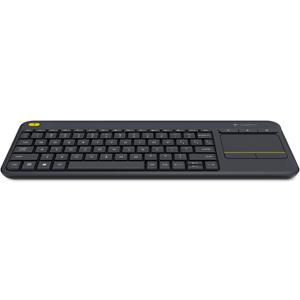 Logitech K400 Plus Wireless Touch TV Keyboard with Easy Media Control and Built-in Touchpad, HTPC Keyboard for PC-Connected TV, Windows, Android, ChromeOS, Laptop, Tablet - Black