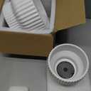 Puoyik 2 Piece Set of Flower Pots 8/6 inches, Ceramic Flower Pots with Drainage Holes, Indoor and Outdoor Plant Flower Planter (7.8/5.9 White)
