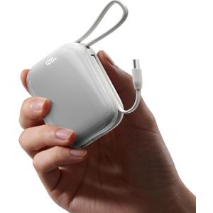 TONEOF 10000mAh Portable Charger Mini Power Bank,Pocket Powerbank PD 22.5W Fast Charging with 2 Cables, Cell Phone Portable Power Banks Battery Compatible with iPhone 17/16/15/14 Pro MAX