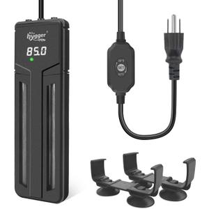 hygger Aquarium Heater,500W/800W/1200W Submersible Fish Tank Water Heater Double Quartz Explosion-Proof with for Freshwater Saltwater Tank