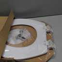 BEMIS 500EC 390 Toilet Seat with Easy Clean & Change Hinges, 1 Pack Round, Cotton White