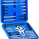 Orion Motor Tech Harmonic Balancer Puller Kit, Power Steering Pulley Puller Installer Tool Set, Automotive Steering Wheel Puller Tool Kit, Flange Type Gear and Crank Puller Set (blue)