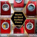 Anti Vibration Pads for Washing Machine with HexaGrip - Stops Washer Dryer Moving, Walking - Prevents Noise, Vibration Transfer - Rubber Antivibration Stabilizer Support Feet Mat - VIBRASHIELD 4 Pack