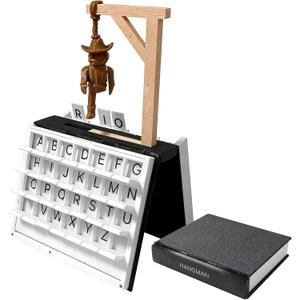 Playbook'd Hangman Game Magnetic Cowboy - 3D Printed Letter Board Games Packaged Like Books, Book Board Games with 52 Letter Cards, Vocabulary Words Spelling Challenge Table Games