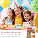 Mauproy 50 Pack Clear Plastic Gift Bags with Handles, Party Favor Bags with Ribbons and Tags, Reusable Goodie Tote Bags for Mother's Day Wedding Baby Shower (4.9" x 5.9" x 2.8")