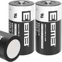 4Pack EEMB 3.6V D Cell Batteries ER34615 D Size Lithium Batteries 19000mAh Li-SOCL Non-Rechargeable Battery LS-33600 XL-205F for CNC & Printing Machine Tool,Meter,Clock 