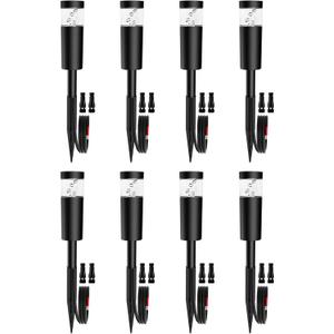 5W Low Voltage Landscape Pathway Lights with Connectors 12V Outdoor Landscape Lighting LED Bollard Path Lights Wired IP65 Waterproof Warm White Walkway Lights for Garden Yard Lawn (8Pack)