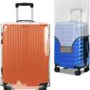 Clear Luggage Cover for 30 inch Suitcase Tsa Approved Thicken PVC Plastic Suitcase Protector Cover for Baggage Travel Waterproof.