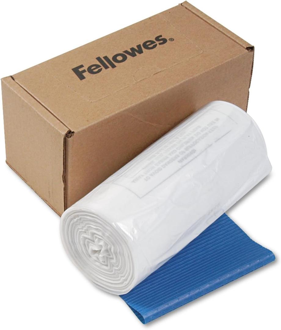 Fellowes Powershred Shredder Bags for 125/225/2250 Series Shredders, 50 Bags & Ties (36054) (14-20 Gallon)